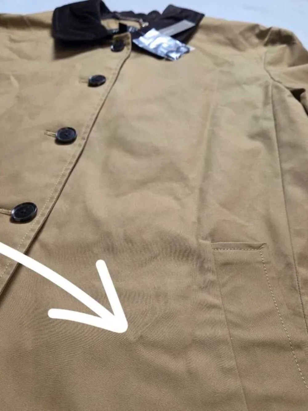 L (w flaw) J.Crew Barn Jacket in cotton canvas with corduroy collar Honey Brown